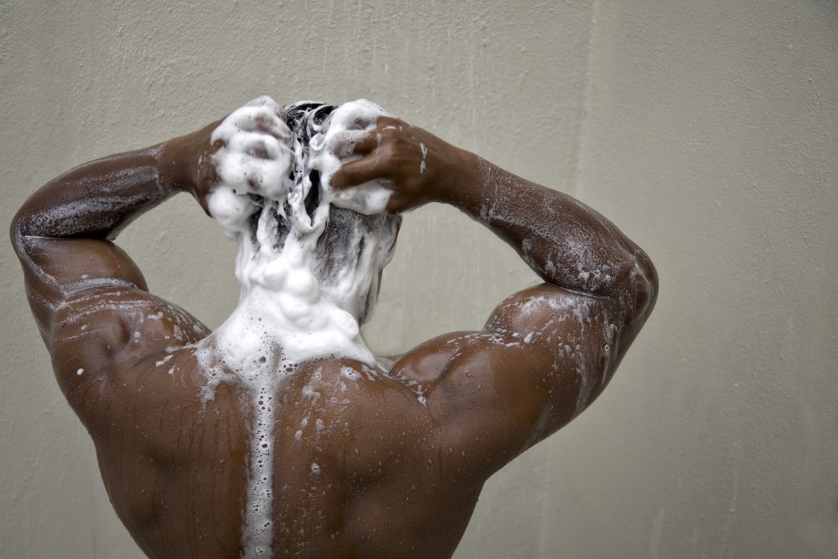 Bodybuilders Jerk Off In Shower
