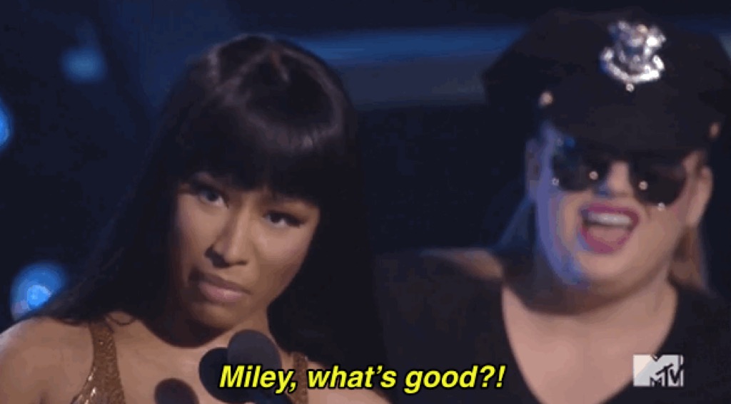 Miley Cyrus As Nicki Minaj