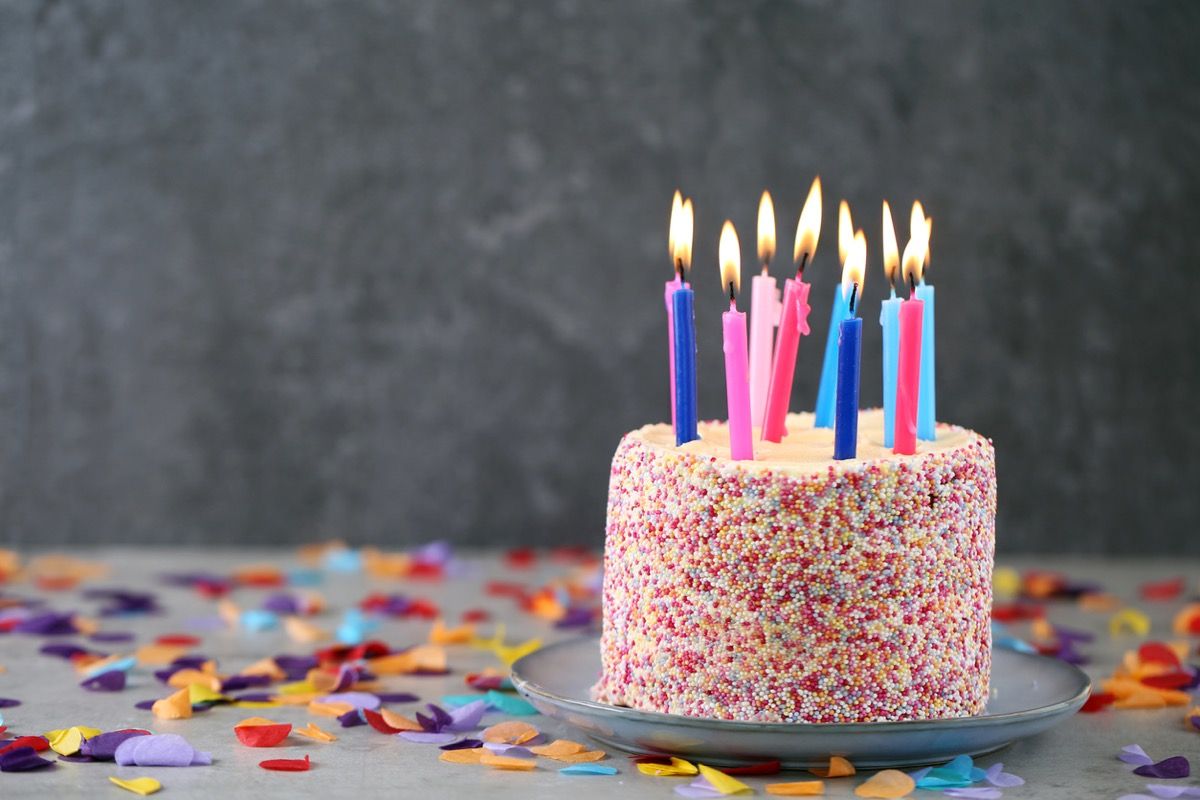 birthday cake and candles