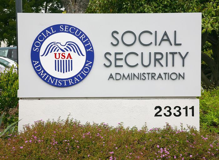 A Social Security Administration sign