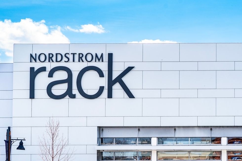 Closeup of a Nordstrom Rack store