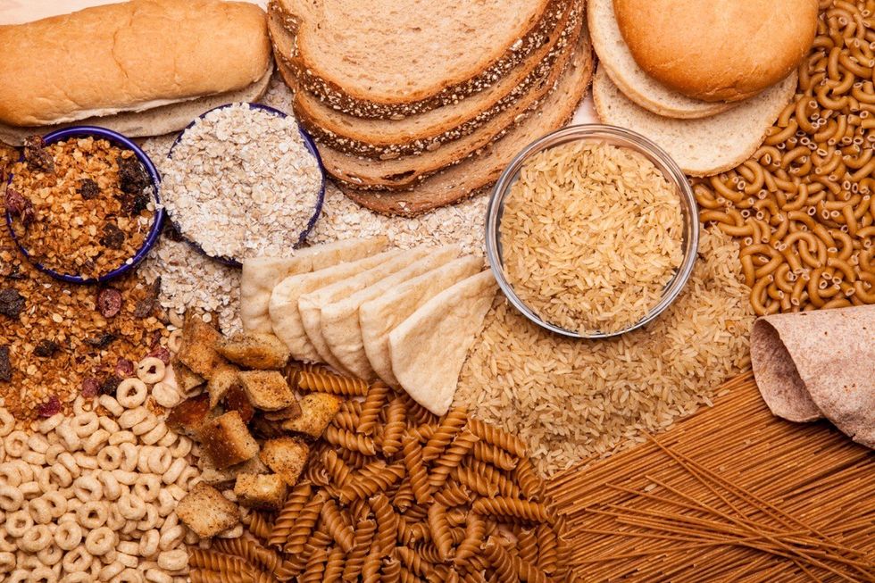 Display of whole grains and whole grain products