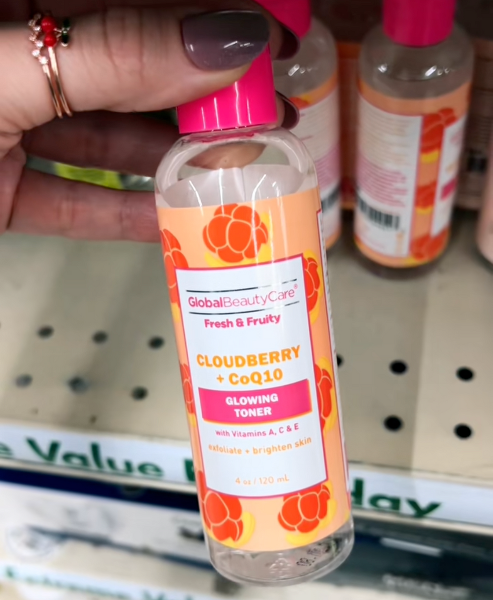 Global Beauty Careu2019s Cloudberry + CoQ10 Glowing Toner at Dollar Tree