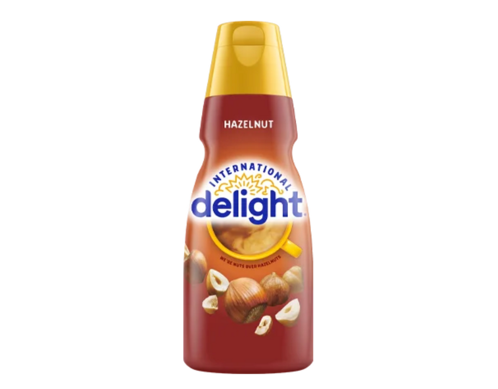 International Delight hazelnut coffee creamer