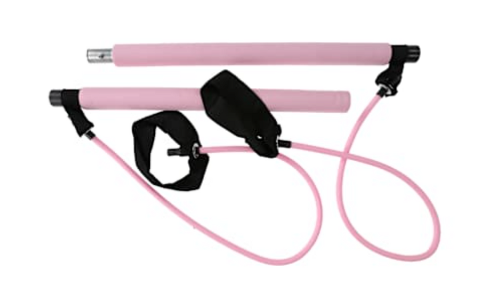 pink Pilates fitness bar from Five Below