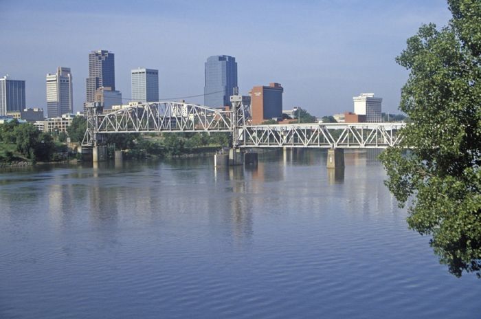 The Arkansas River in Little Rock, Arkansas