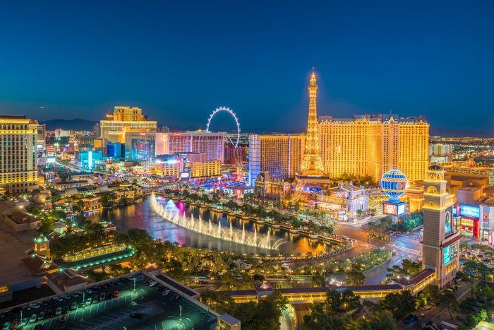 The Strip of Las Vegas, Nevada at night