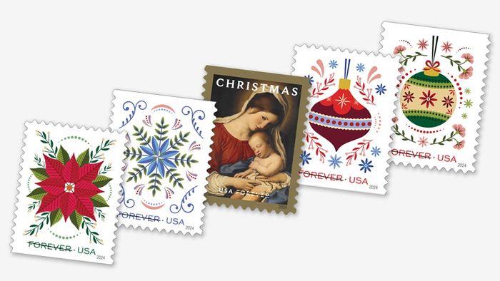 USPS holiday stamps for 2024