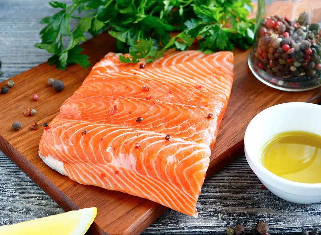 Raw salmon, which is one of the best anti-aging foods for men north of 40. 