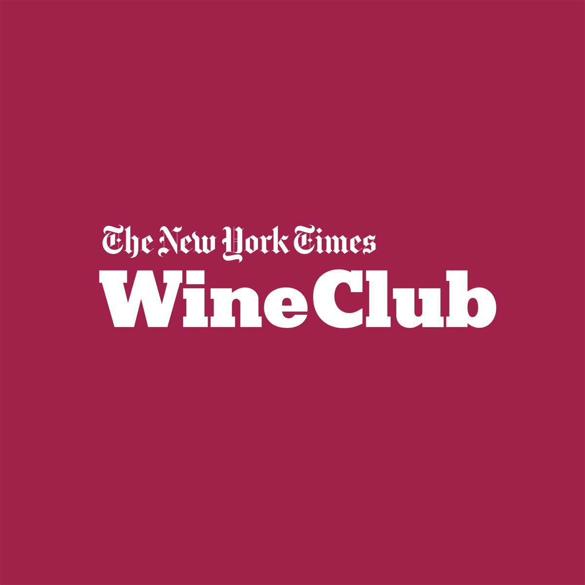the new york times wine club logo on burgundy background