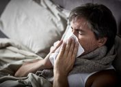 Man sick with man flu
