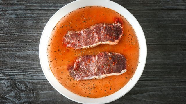 steaking marinading in a bowl, steak marinade