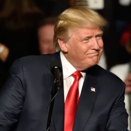 President Trump at a campaign speech in 2016