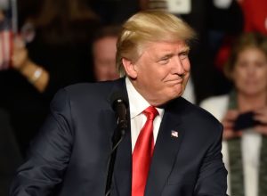 President Trump at a campaign speech in 2016