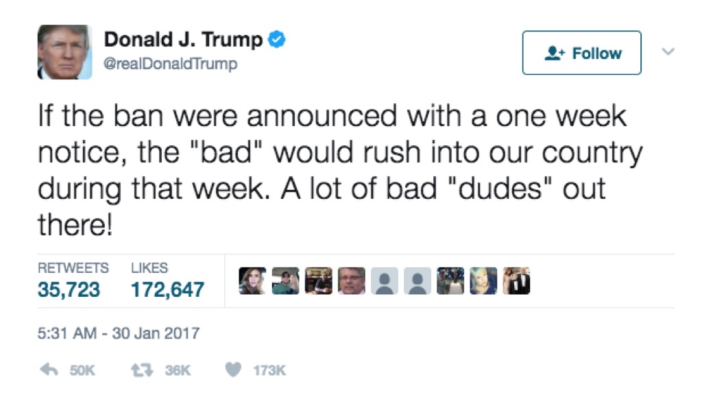 donald trump's tweets quotation marks