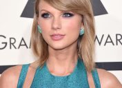 Taylor Swift in a blue dress