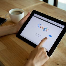 google logo on tablet