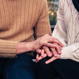 couple holding hands