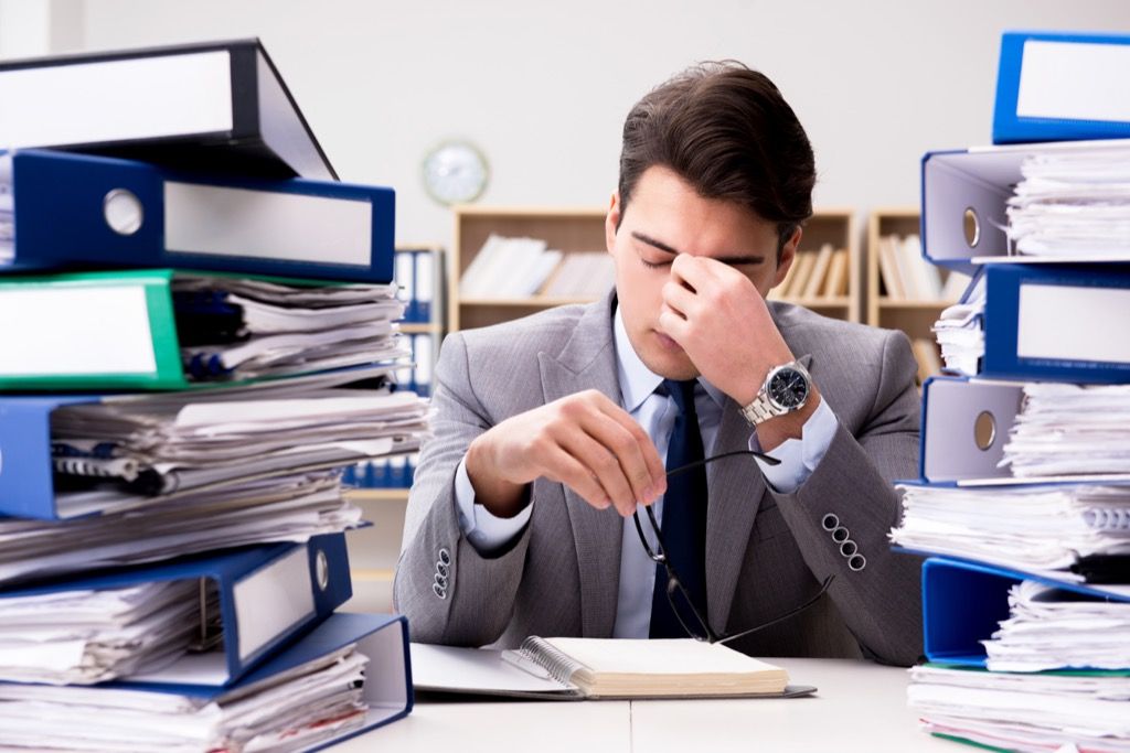 Stressed out accountant, who feels he's in the wrong job.