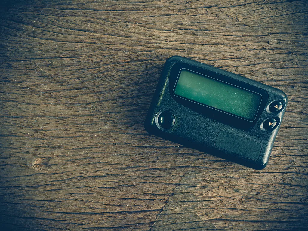obsolete beeper, pager, vintage