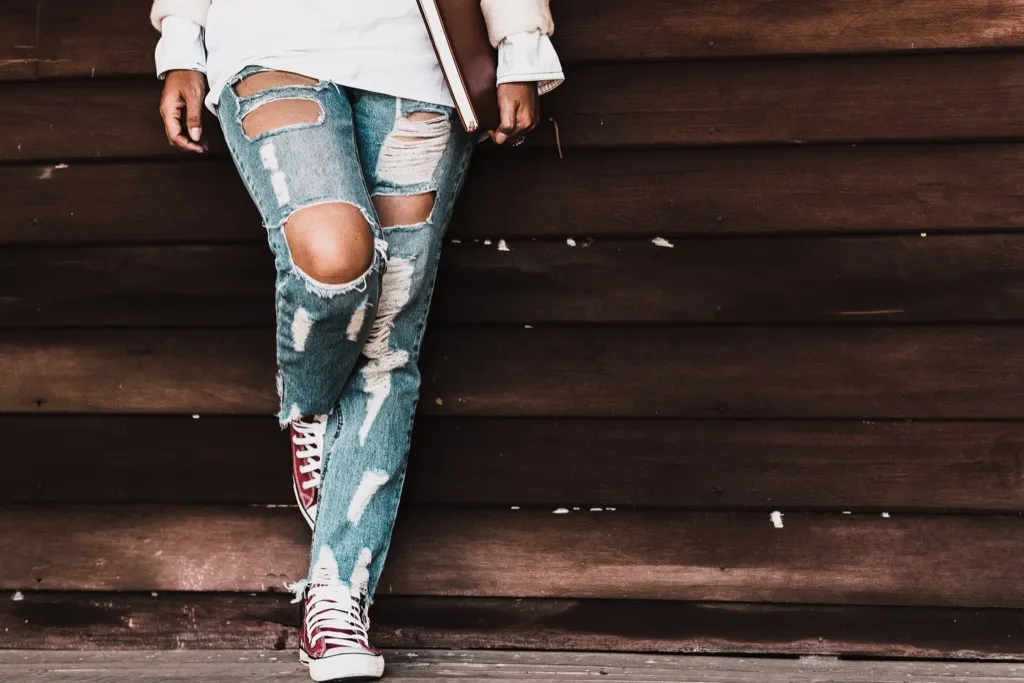 ripped jeans things no woman over 40 should own what not to wear after 40
