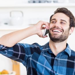 man talking on phone, hings not to say to customer service rep