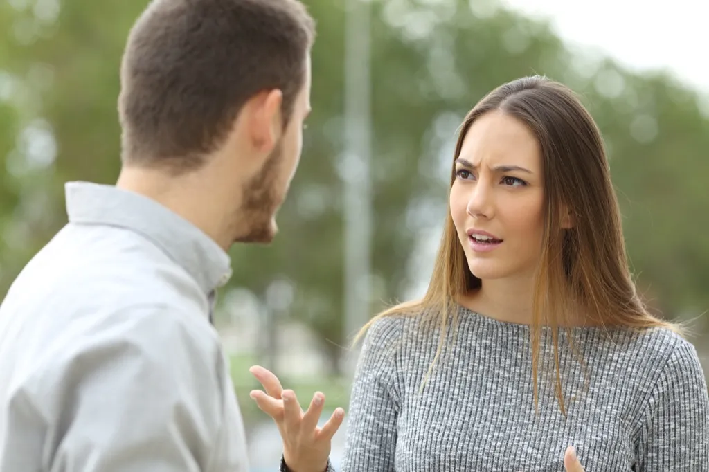 couple arguing 40 things you shouldn't believe after 40
