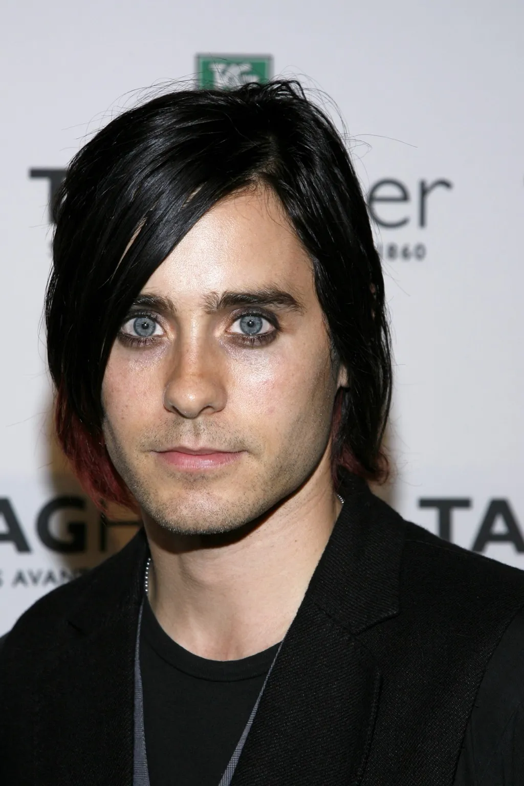 Jared Leto with long man bangs, something no man over 40 should wear