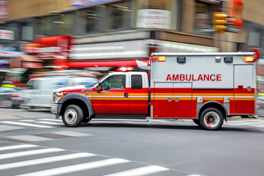 New York ambulance whizzing by great emergency response time