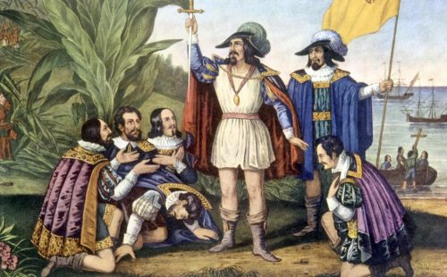 Painting of explorer Christopher Columbus