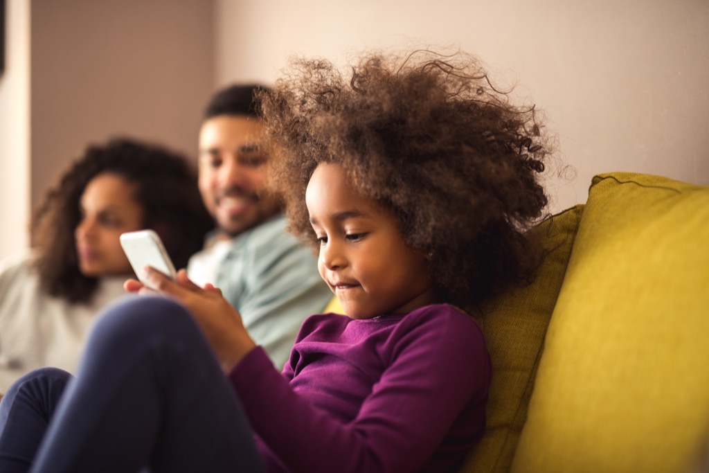 little girl on smartphone outdated life lessons