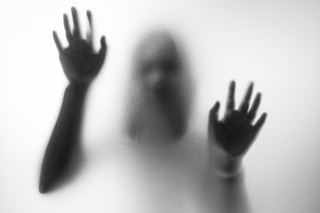 Ghostly silhouette of a woman