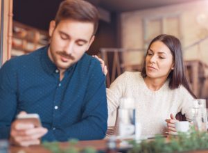 woman jealous of husband