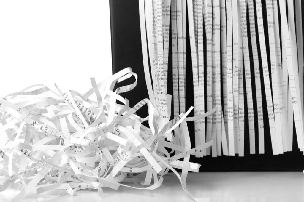 paper shredder, downsizing your home