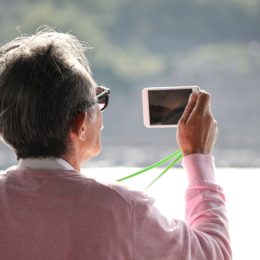 old man taking selfie, things old people say