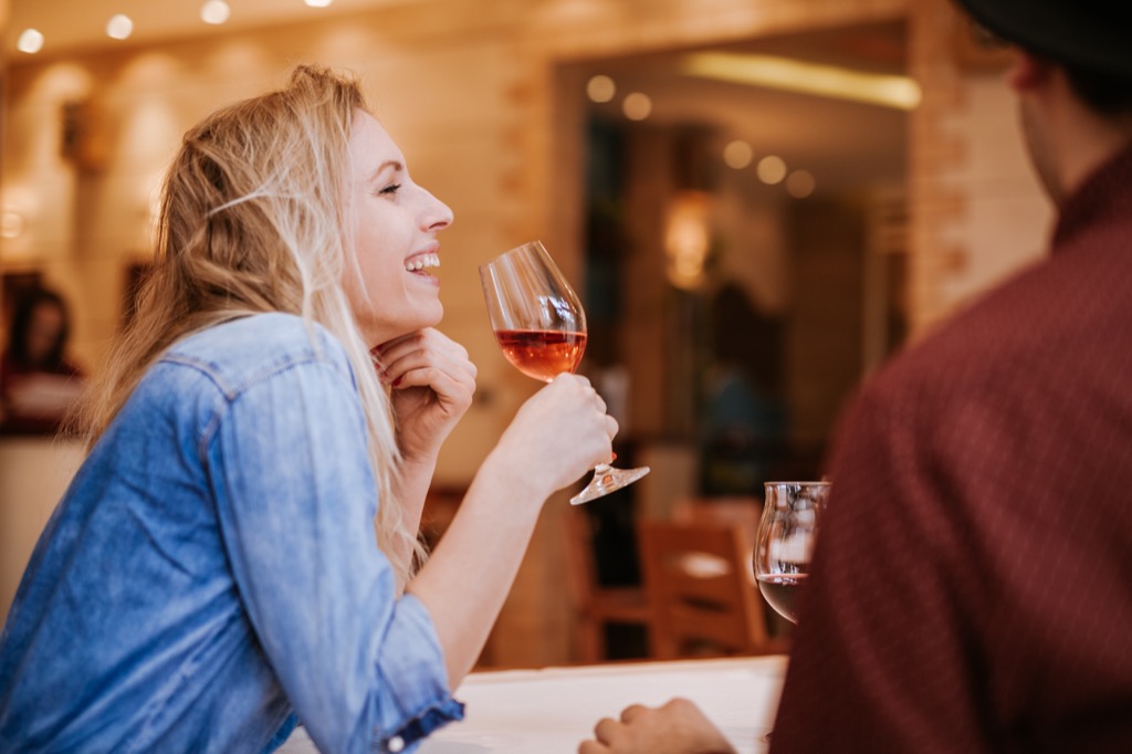 benefits of wine woman drinking