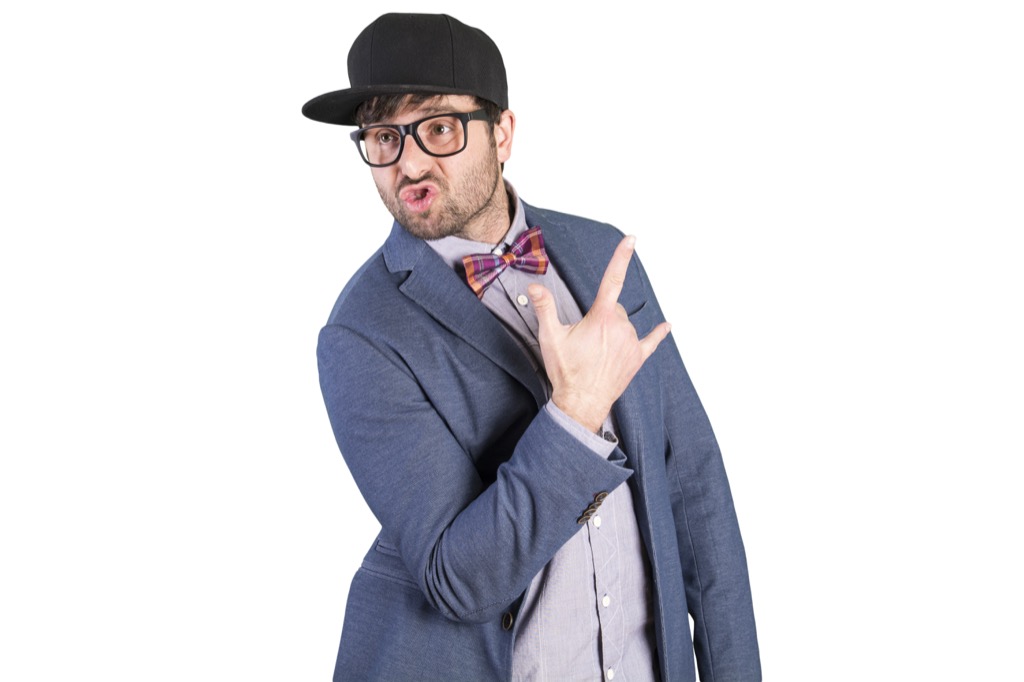 man with hat and glasses on