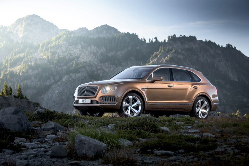 The Bentley Bentayga is a luxurious snowy day SUV