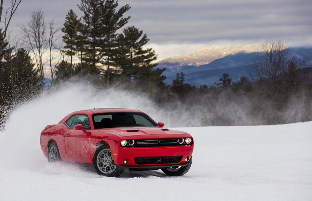 The 2018 Dodge Challenger GT AWD is the only muscle car made for year round donuts