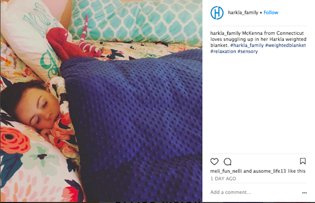 weighted blanket instagram 
