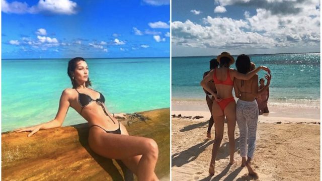 Bella Hadid on vacation with Kendall Jenner in the Bahamas