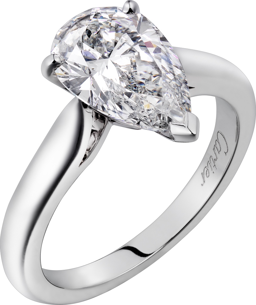 Cartier 1895 Platinum Solitaire Diamond Ring, one of the best engagement rings. 