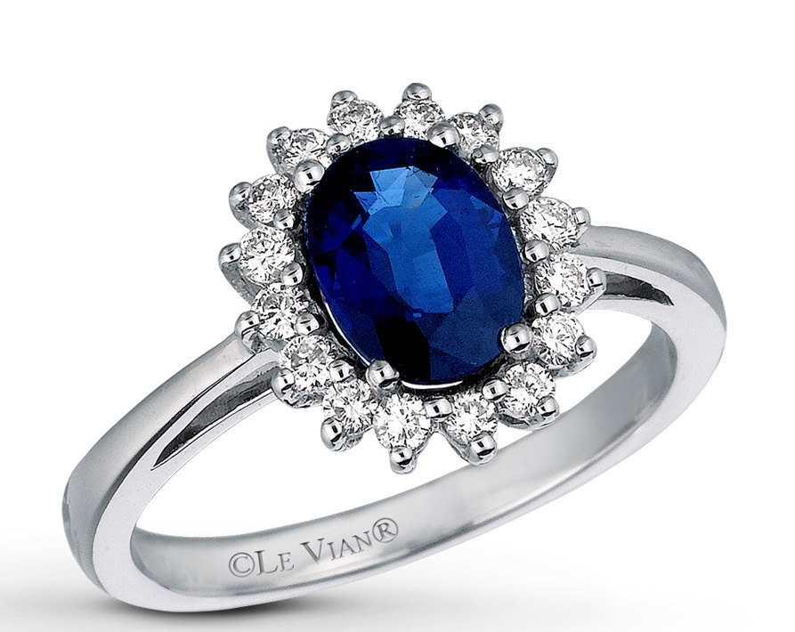 Le Vian Natural Sapphire Engagement Ring 1/4 ct tw Diamonds 14K Gold, one of the best engagement rings.