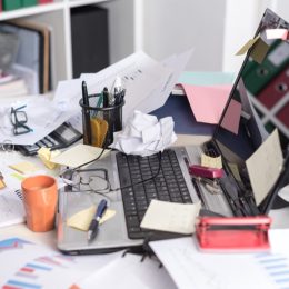 being lazy can lead to cluttered work spaces