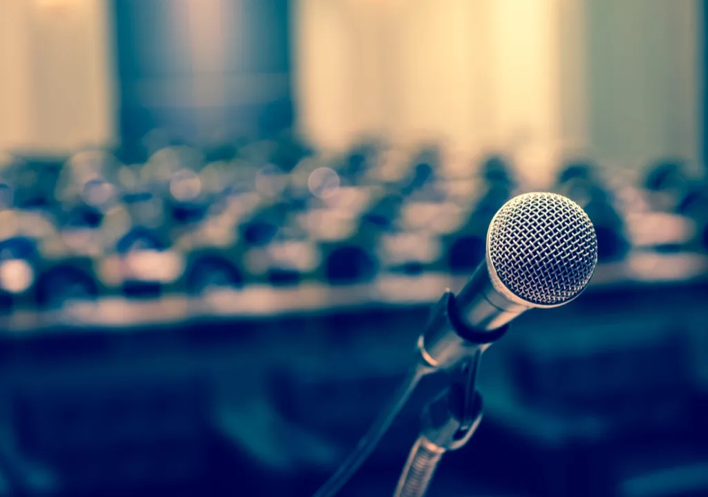 Microphone, symbolizing public speaking