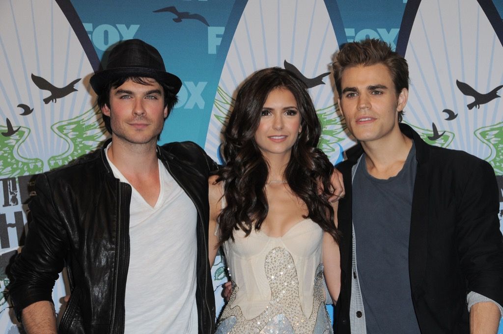 Ian Somerhalder, Nina Dobreb, and Paul Wesley