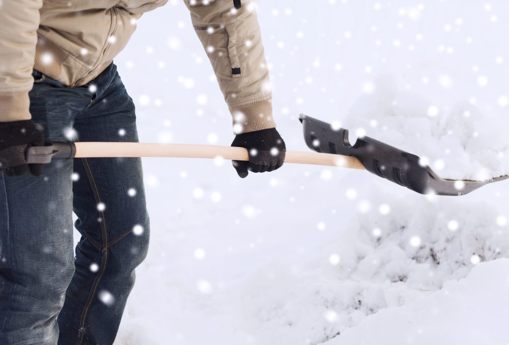 man shoveling snow wd40 uses