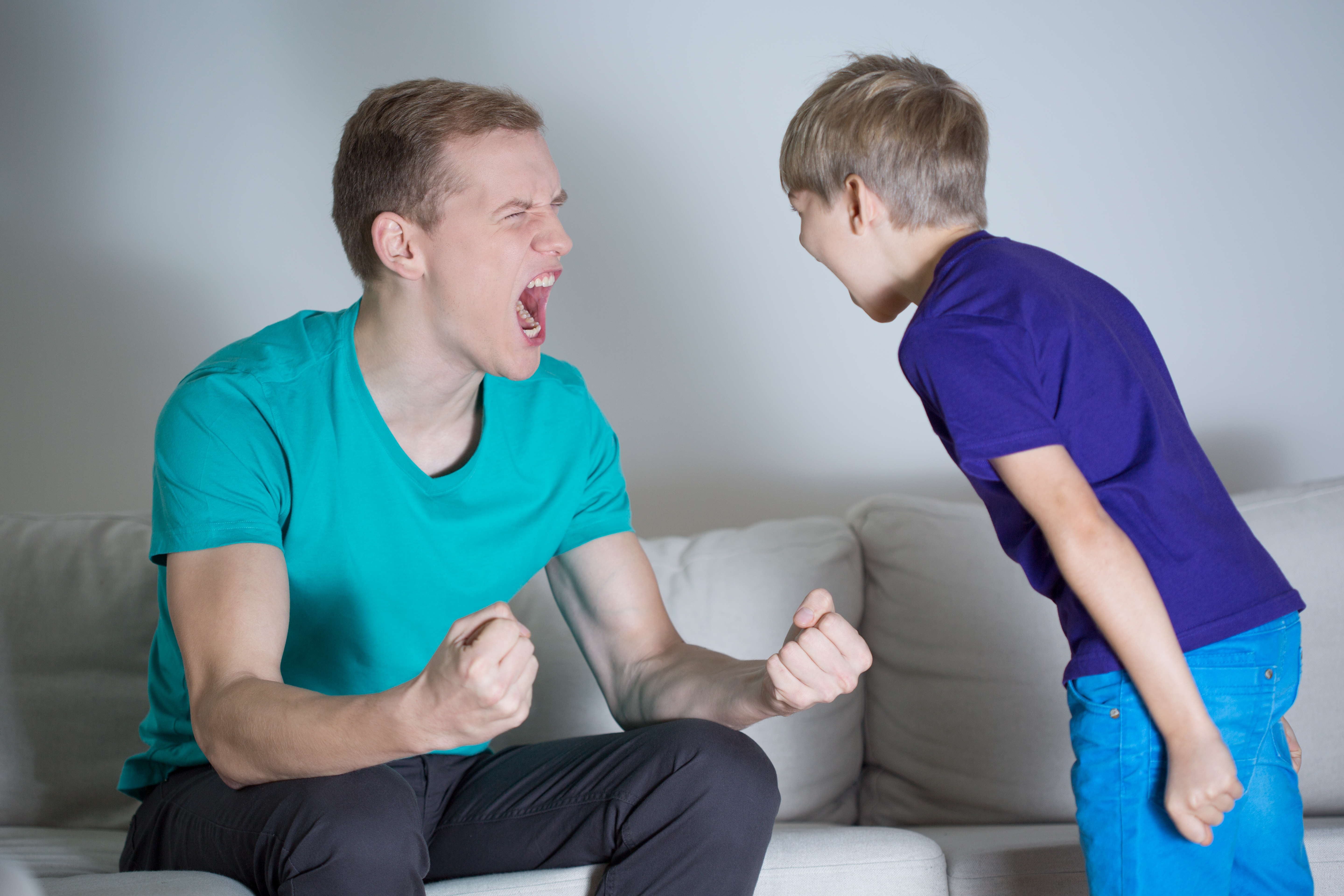 Dad Yelling at Son Parenting