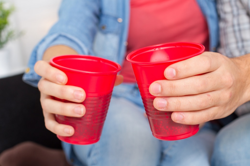 no woman over 40 should have party cups