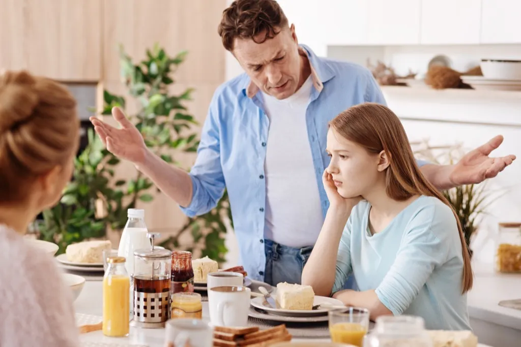 Father Yelling at Daughter Worst Things to Say to Kids